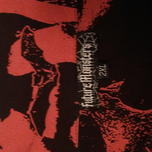 Future Monster's Pretty in Pink Dracula Castle print button up shirt XXL slim - Picture 8 of 8